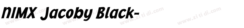 NIMX Jacoby Black字体转换